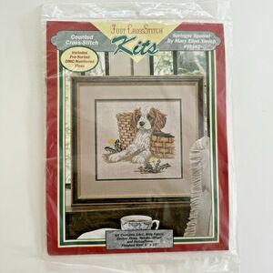 Just CrossStitch Counted Cross Stitch Kit "Springer Spaniel" Dog 8"x10" SEALED